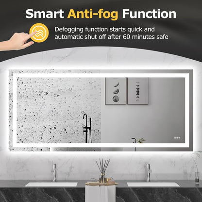 40"X32" LED Bathroom Mirror with Lights, UL Listed