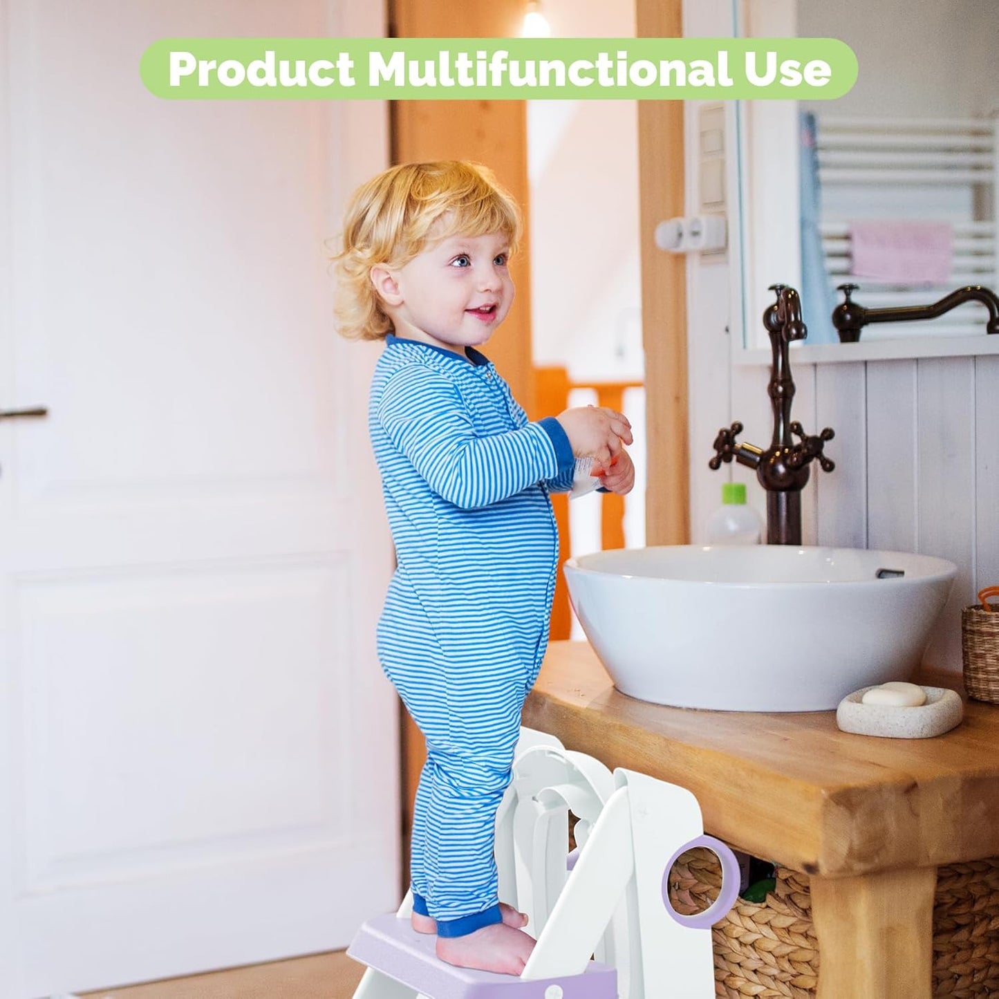 Toilet Seat, Potty Training Seat for Toddler, Upgraded 2-in-1 Potty Toilet Training for Boys and Girls,Waterproof Cushioned Mat with Non-slip Step Stool