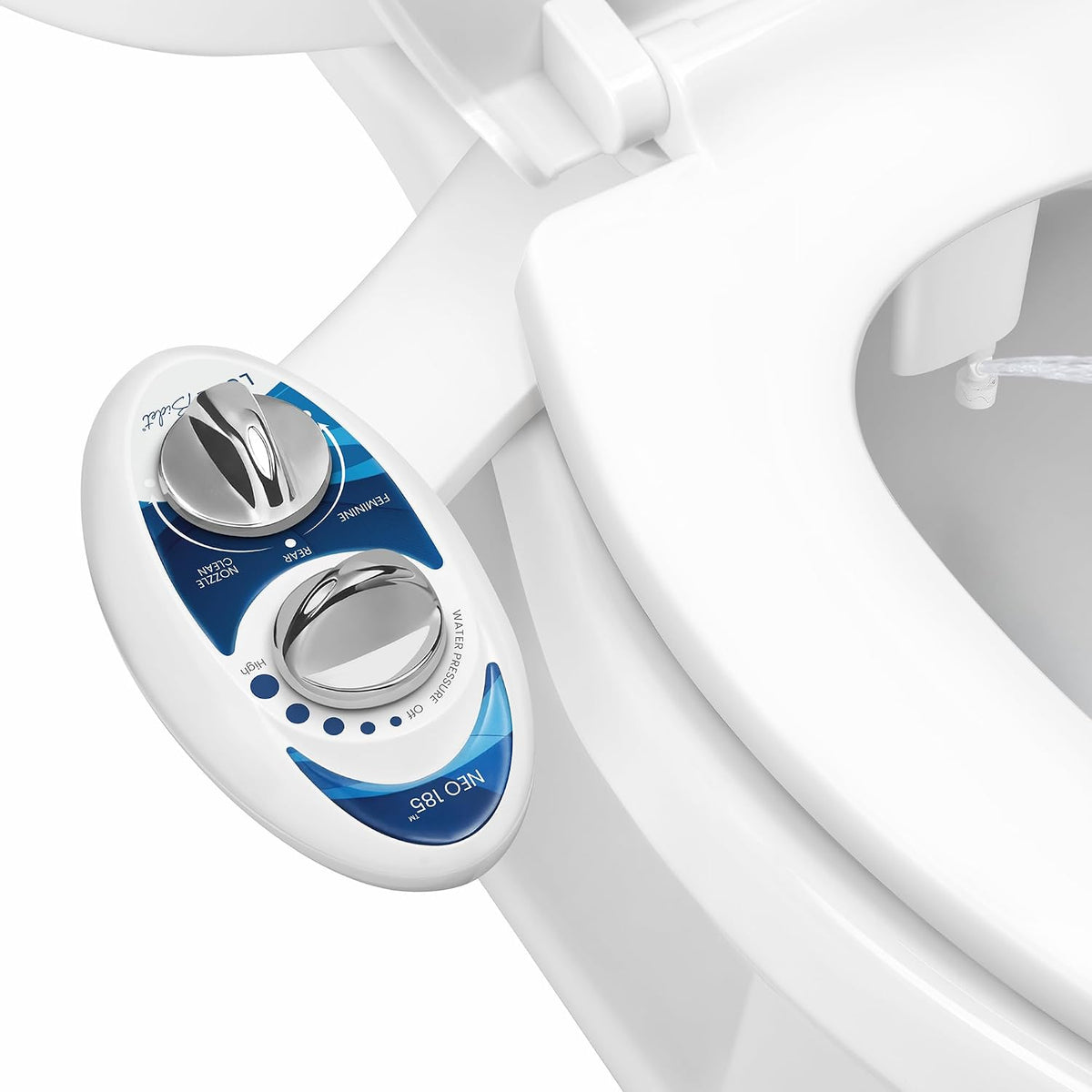 NEO 185 - Bidet Attachment for Toilet Seat, Blue