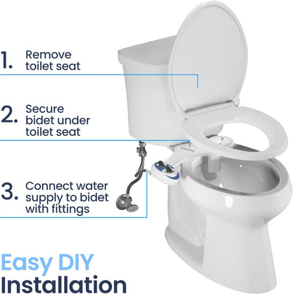 NEO 185 - Bidet Attachment for Toilet Seat, Blue