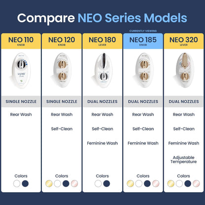 NEO 185 - Bidet Attachment for Toilet Seat, Blue