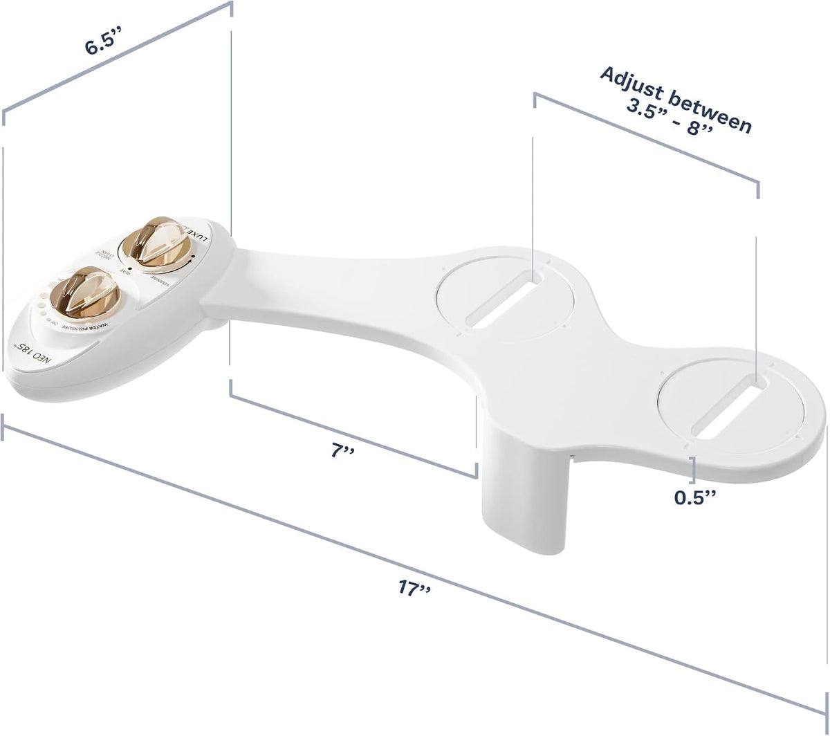 NEO 185 - Bidet Attachment for Toilet Seat, Blue