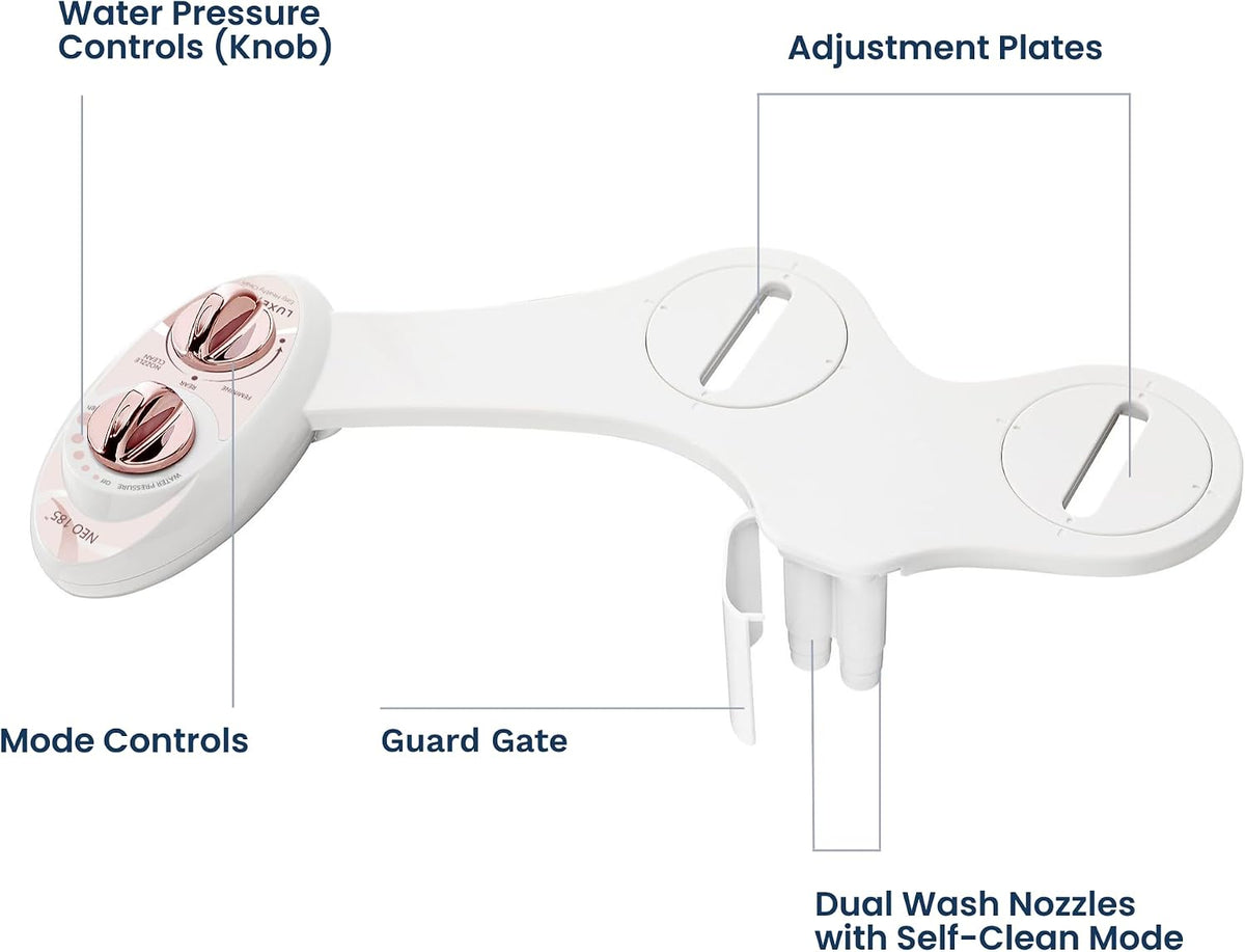 NEO 185 - Bidet Attachment for Toilet Seat, Blue