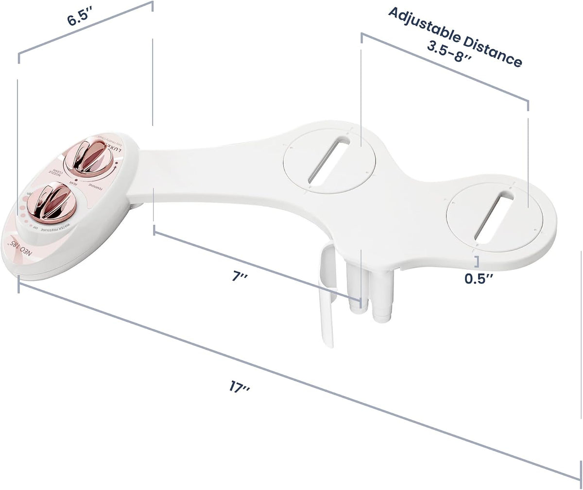 NEO 185 - Bidet Attachment for Toilet Seat, Blue