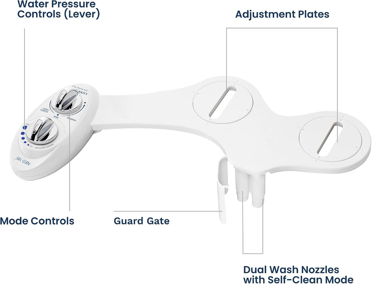 NEO 185 - Bidet Attachment for Toilet Seat, Blue