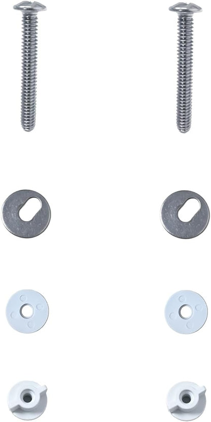 Toilet Seat Round 16.5 Inch, Quick Release & Soft Close, Anti-Slip Never Loosen, Easy Clean, White, PP Material