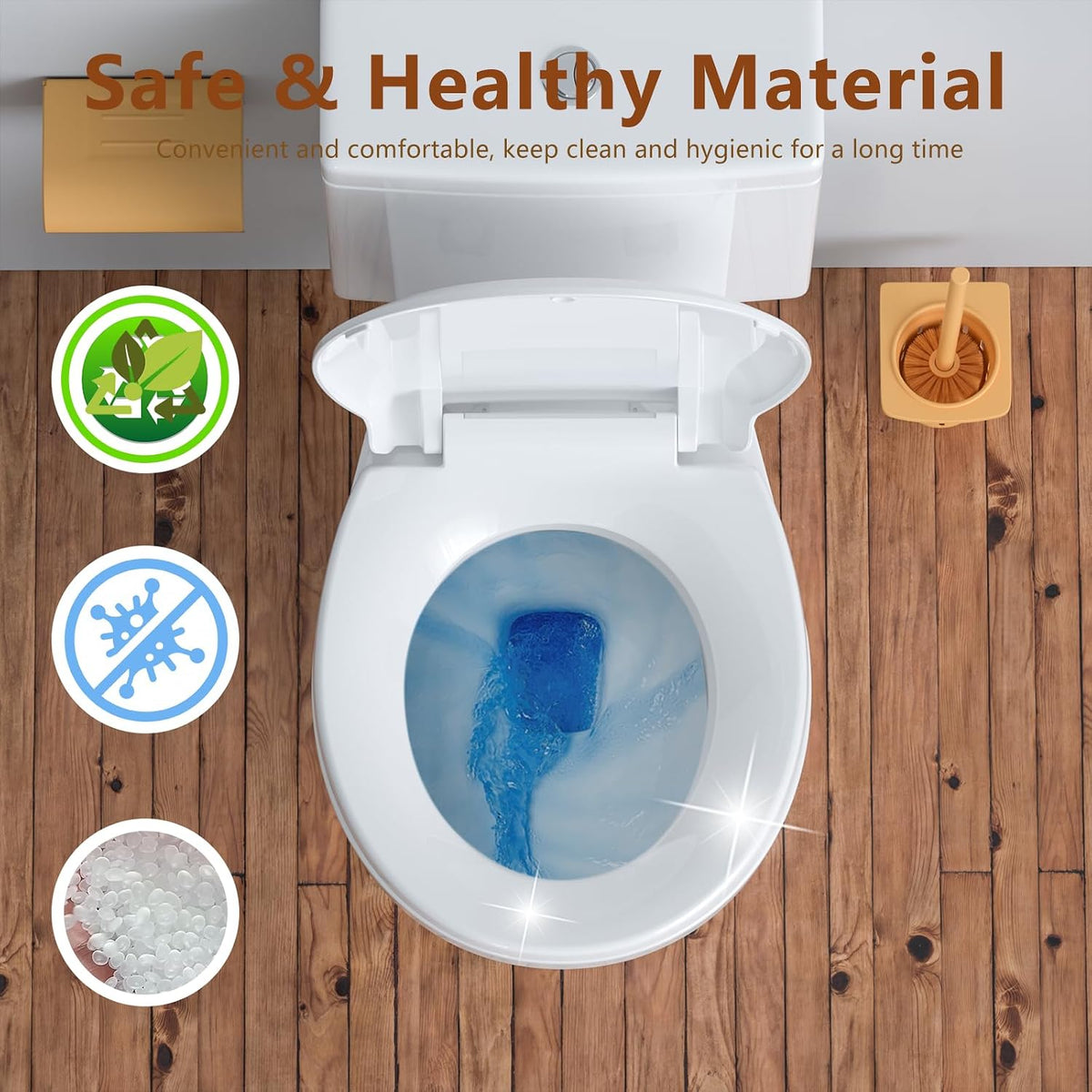 Toilet Seat Round 16.5 Inch, Quick Release & Soft Close, Anti-Slip Never Loosen, Easy Clean, White, PP Material