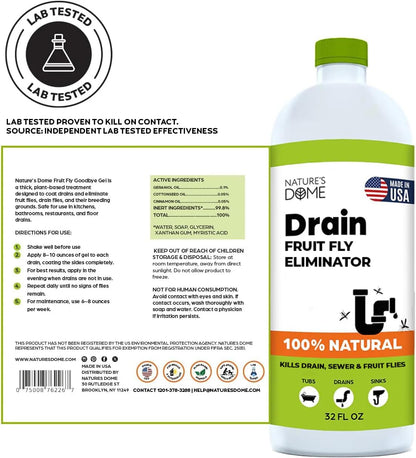 Drain Fly & Fruit Fly Gel Treatment for Sinks & Drains, 32 oz
