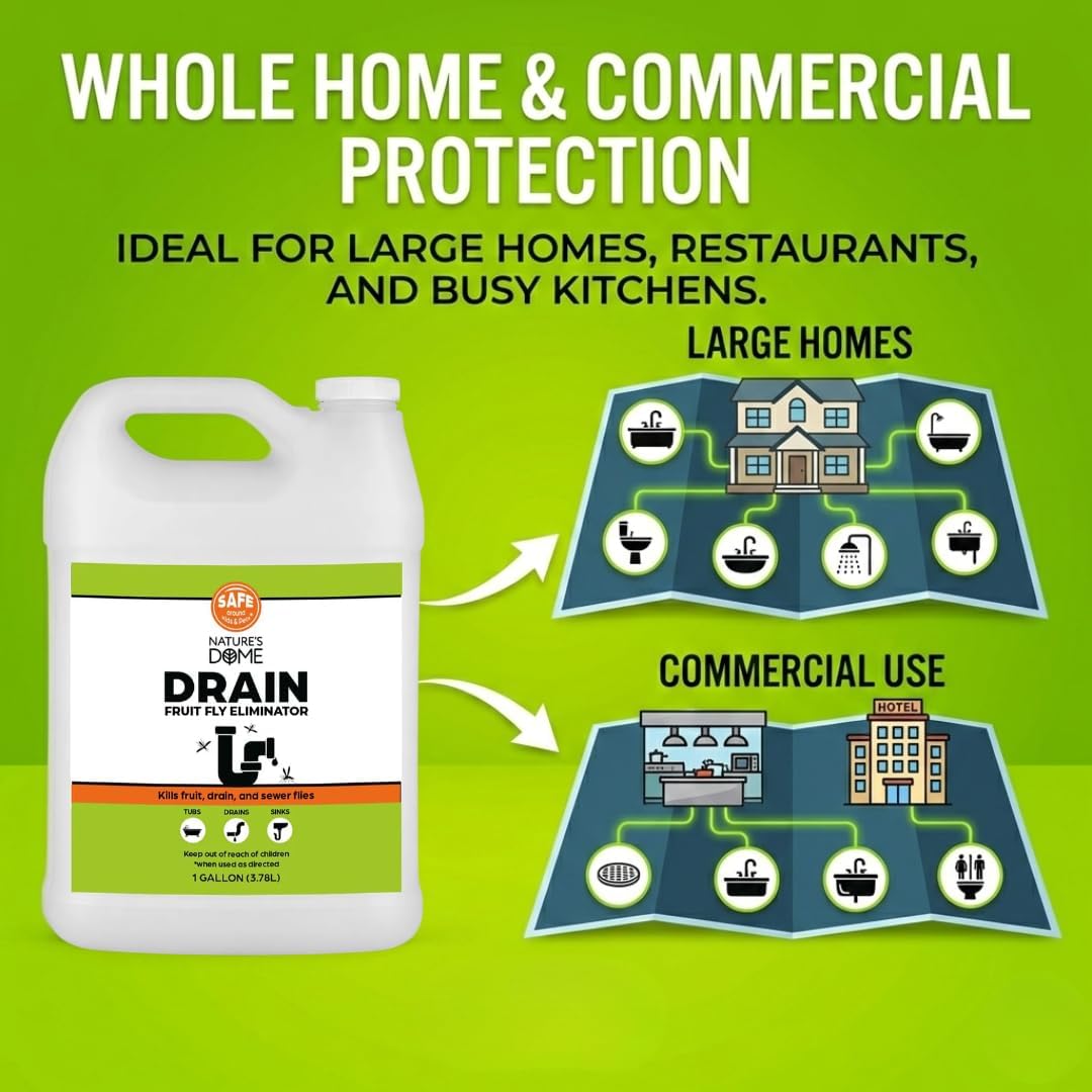 Drain Fly & Fruit Fly Gel Treatment for Sinks & Drains, 32 oz