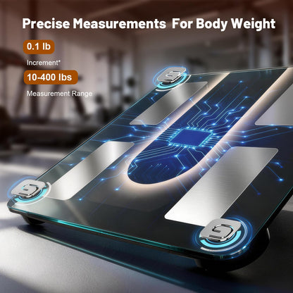 Smart Scale for Body Weight: BMI & Body Fat, 23 Metrics,5.8" Large Display