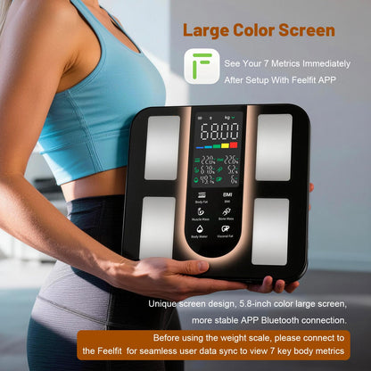 Smart Scale for Body Weight: BMI & Body Fat, 23 Metrics,5.8" Large Display