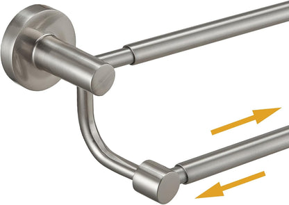 Double Towel Bar Towel Rack for Bathroom Wall Mounted Brushed Nickel