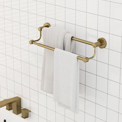 Double Towel Bar Towel Rack for Bathroom Wall Mounted Brushed Nickel