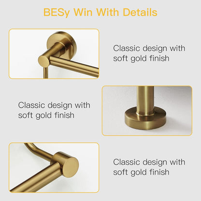 Double Towel Bar Towel Rack for Bathroom Wall Mounted Brushed Nickel
