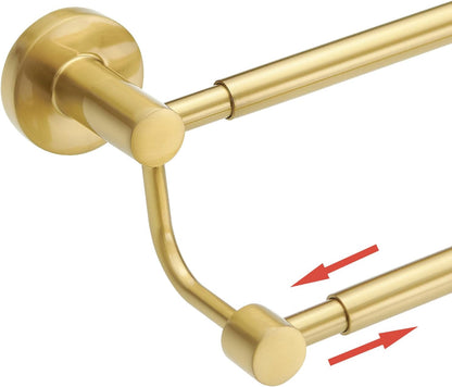 Double Towel Bar Towel Rack for Bathroom Wall Mounted Brushed Nickel