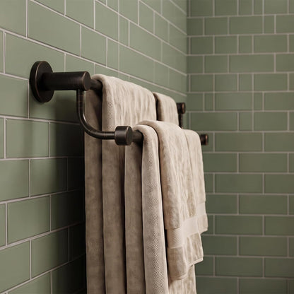 Double Towel Bar Towel Rack for Bathroom Wall Mounted Brushed Nickel