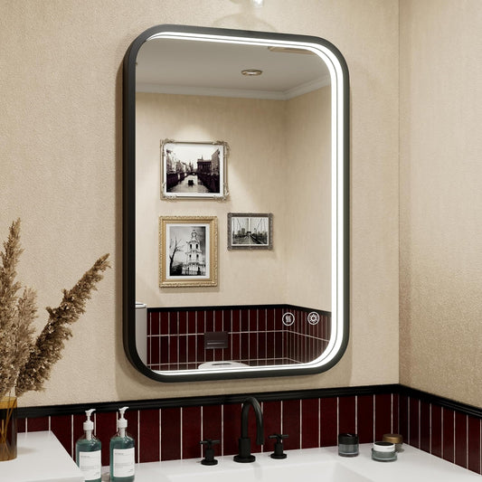 24x36 Inch LED Bathroom Mirror with Lights, 3 Color Temperatures