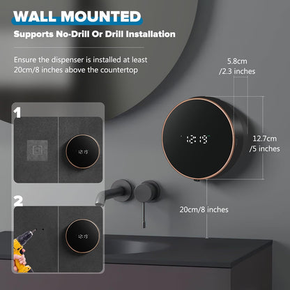 Automatic Soap Dispenser, Touchless Rechargeable Wall Mount