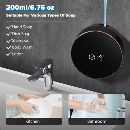 Automatic Soap Dispenser, Touchless Rechargeable Wall Mount