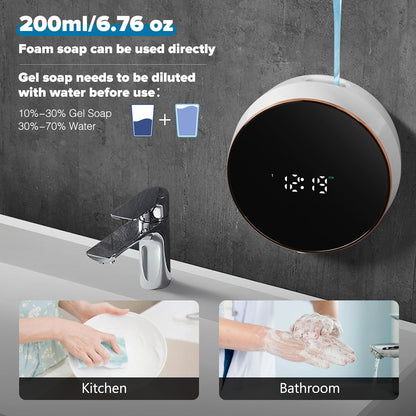 Automatic Soap Dispenser, Touchless Rechargeable Wall Mount