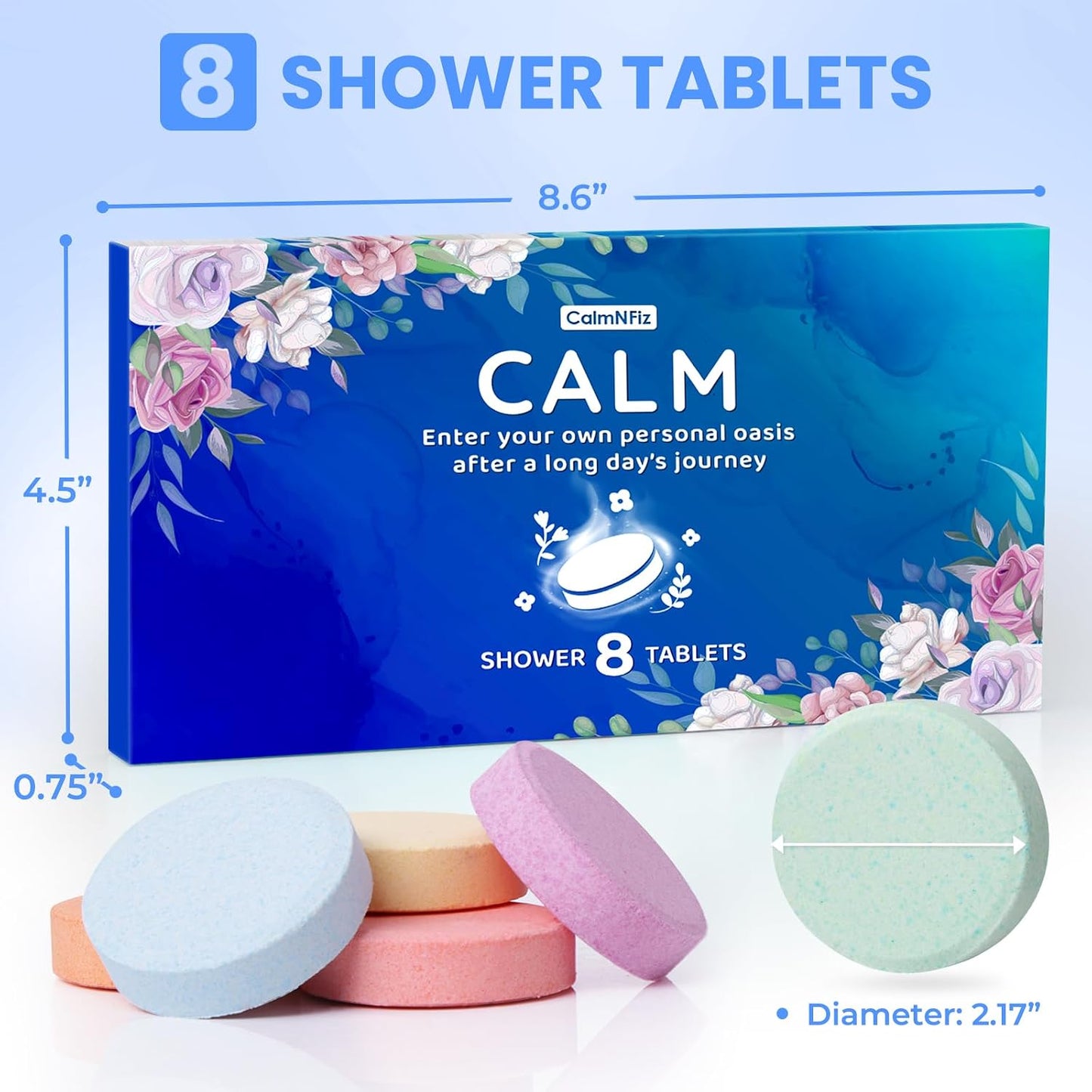 Shower Steamers Aromatherapy Self Care Gifts 8 Pack Set, Green | Birthday Gifts for Women, Mom, Wife, Friend, Teacher, Shower Bombs Essential Oil Tablets 8 Fragrances, Self-Care Relaxation