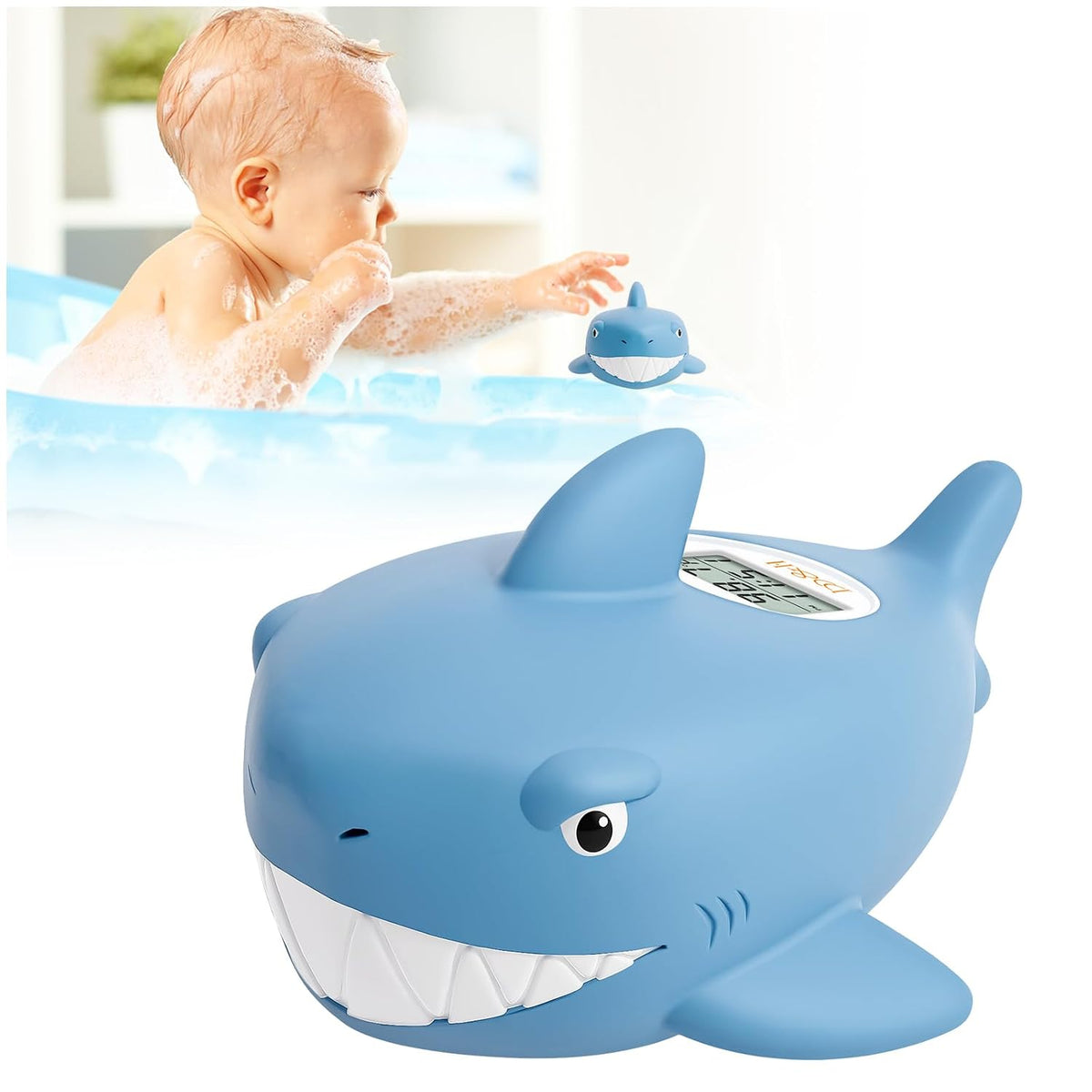 Baby Bath Thermometer, Swan Digital Infant Bathtub Thermometer, White | Reliable Temperature Readings, Easy to Read Screen, Waterproof, Instant Digital Room Temperature, Safe Floats in Water Toy