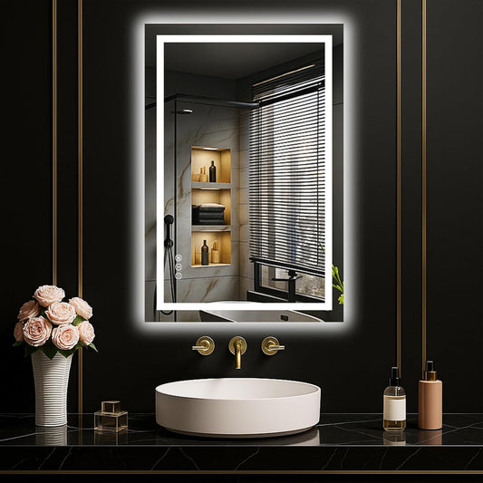24"X32" LED Bathroom Mirror with Lights, UL Listed - Colors A