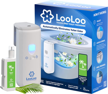 LooLoo Automatic Toilet Air Freshener Starter Kit, Citrus Fresh