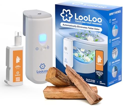 LooLoo Automatic Toilet Air Freshener Starter Kit, Citrus Fresh