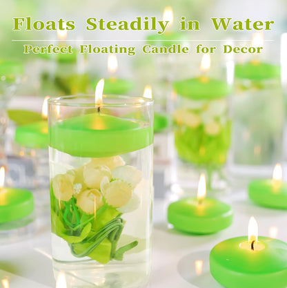 3 Inch Vanilla Sugar Scented Floating Candles,36 Pack White Floating Disc Candles, 8-10 Hour Long Burning for Wedding Centerpieces, Home Spa, Holiday Party & Pool Decor,Outdoor Dinners