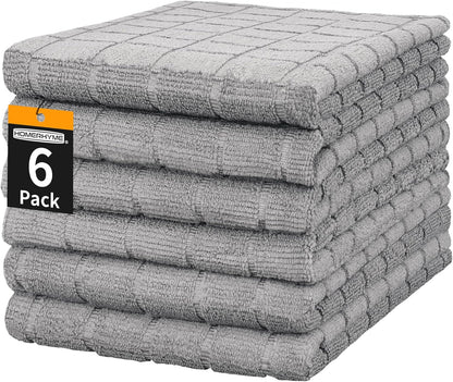 Microfiber Hand Bath Towels, 25''*15'' Grey Bathroom Hand Towels, All-Purpose Quick Dry Lint Free Soft Absorbent Checkered Washcloth Fingertip Towels Bulk for Travel Gym Hotel
