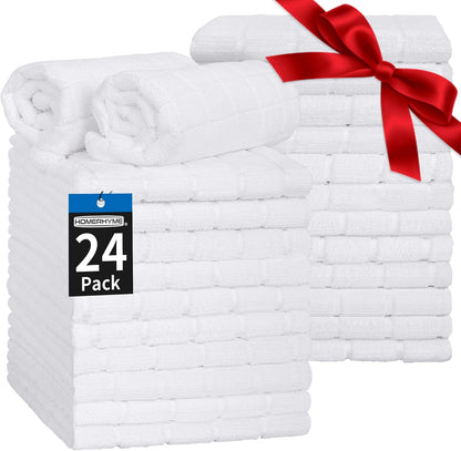 Microfiber Hand Bath Towels, 25''*15'' Grey Bathroom Hand Towels, All-Purpose Quick Dry Lint Free Soft Absorbent Checkered Washcloth Fingertip Towels Bulk for Travel Gym Hotel