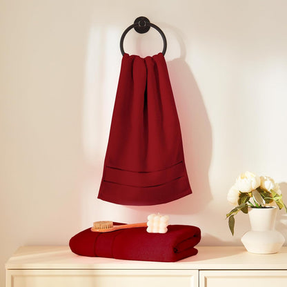 Bath Towel Set 6 PCS, Pink Luxury 100% Turkish Cotton 650GSM