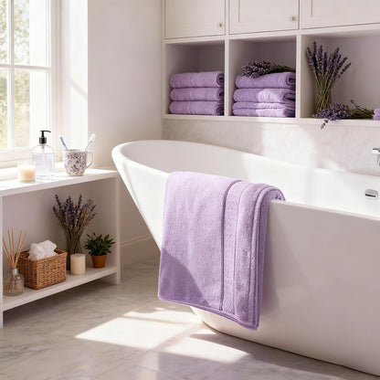 Bath Towel Set 6 PCS, Pink Luxury 100% Turkish Cotton 650GSM