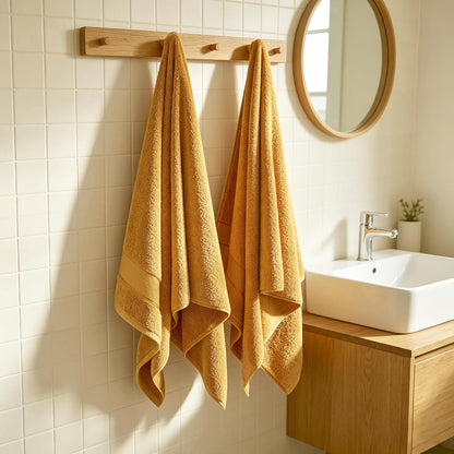 Bath Towel Set 6 PCS, Pink Luxury 100% Turkish Cotton 650GSM