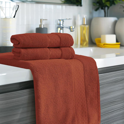 Bath Towel Set 6 PCS, Pink Luxury 100% Turkish Cotton 650GSM