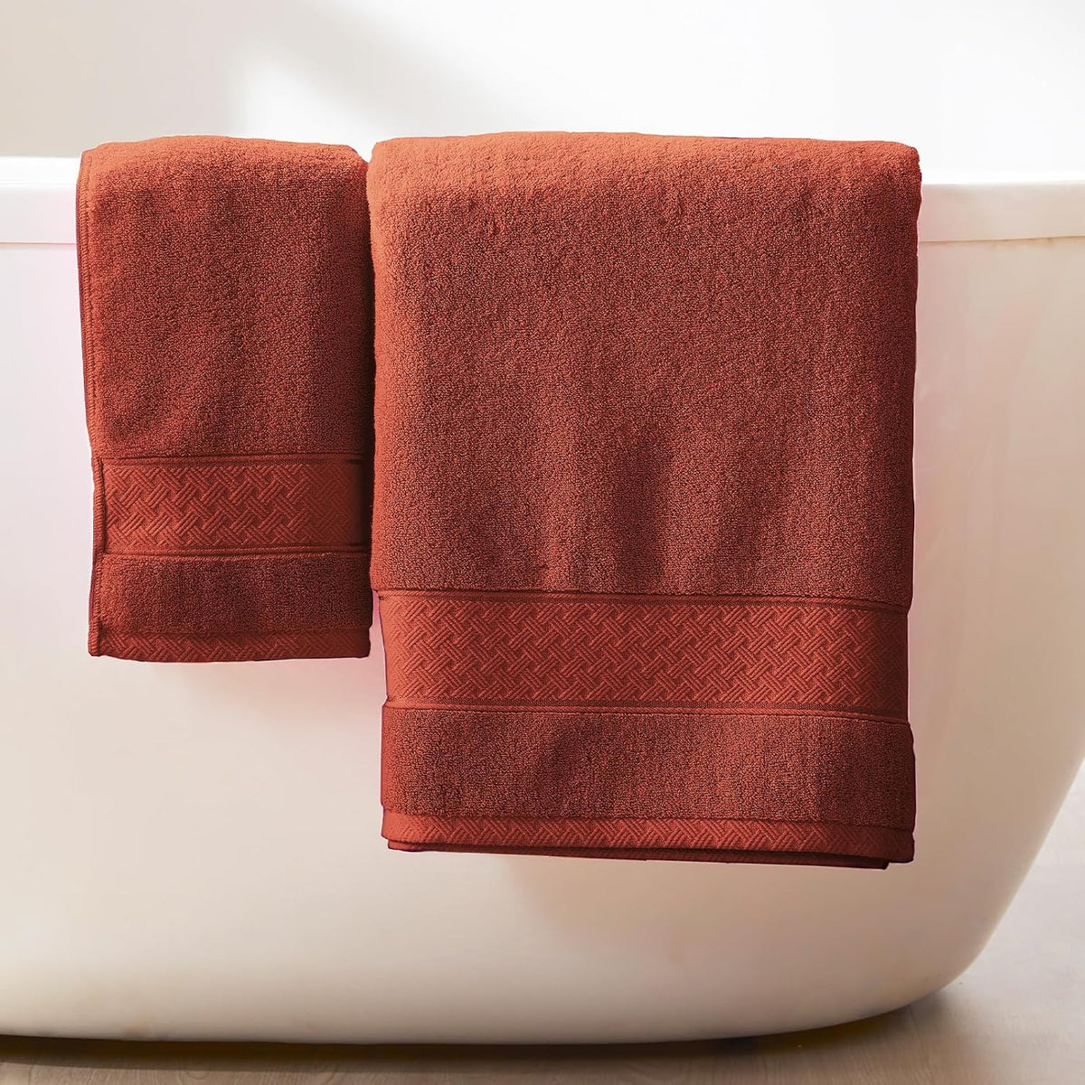 Bath Towel Set 6 PCS, Pink Luxury 100% Turkish Cotton 650GSM