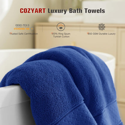 Bath Towel Set 6 PCS, Pink Luxury 100% Turkish Cotton 650GSM