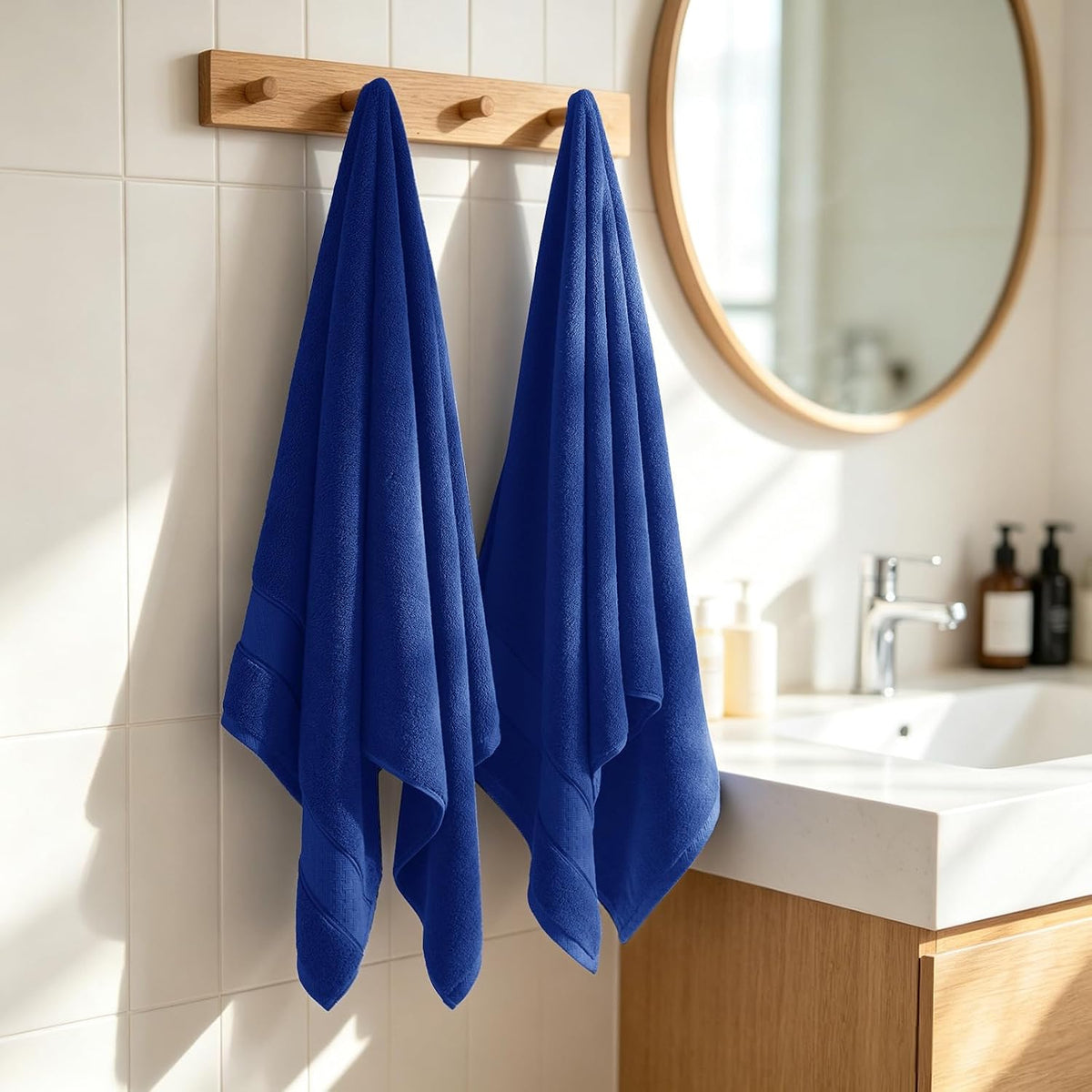 Bath Towel Set 6 PCS, Pink Luxury 100% Turkish Cotton 650GSM