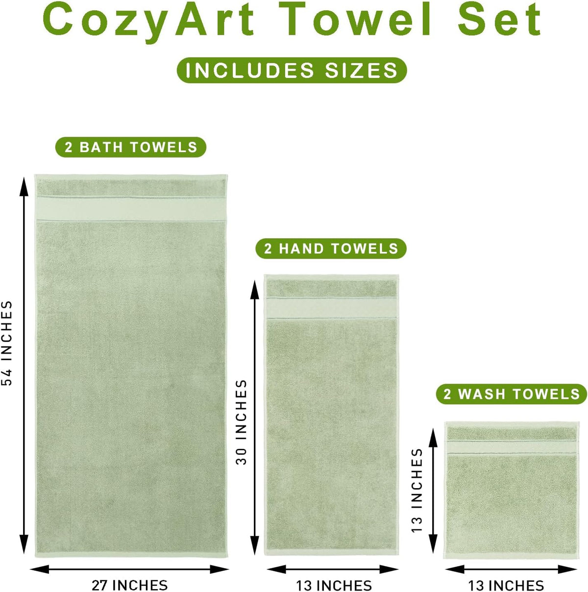 Bath Towel Set 6 PCS, Pink Luxury 100% Turkish Cotton 650GSM
