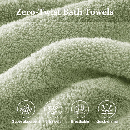 Bath Towel Set 6 PCS, Pink Luxury 100% Turkish Cotton 650GSM