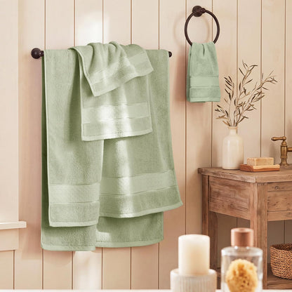 Bath Towel Set 6 PCS, Pink Luxury 100% Turkish Cotton 650GSM