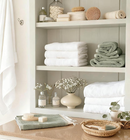 Bath Towel Set 6 PCS, Pink Luxury 100% Turkish Cotton 650GSM
