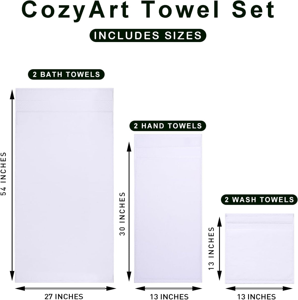Bath Towel Set 6 PCS, Pink Luxury 100% Turkish Cotton 650GSM