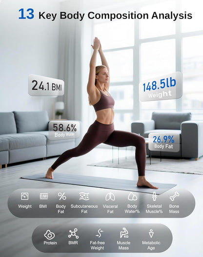 Smart Scale for Body Weight: BMI Body Fat, Digital Bluetooth Scale 400lb