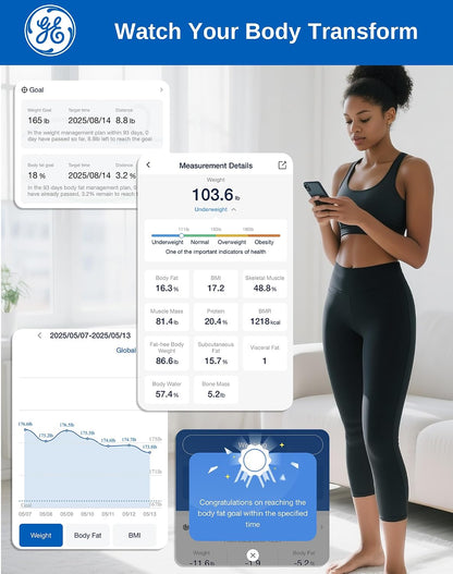 Smart Scale for Body Weight: BMI Body Fat, Digital Bluetooth Scale 400lb