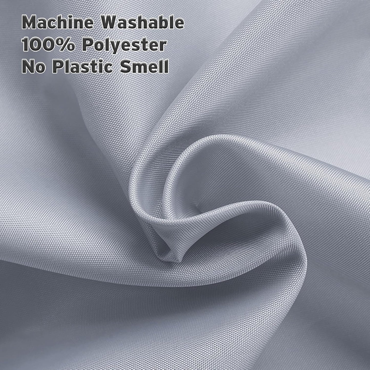 Waterproof Fabric Shower Curtain Liner Washable, Cloth Shower Liner with Magnets, White Shower Liner Soft Fabric, Lightweight Shower Curtain Liner, 70x72 Inches