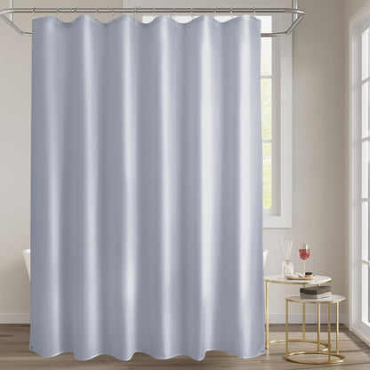 Waterproof Fabric Shower Curtain Liner Washable, Cloth Shower Liner with Magnets, White Shower Liner Soft Fabric, Lightweight Shower Curtain Liner, 70x72 Inches