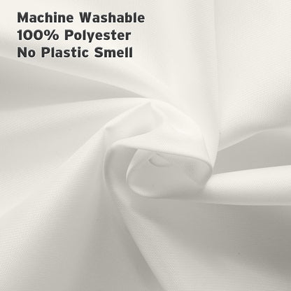 Waterproof Fabric Shower Curtain Liner Washable, Cloth Shower Liner with Magnets, White Shower Liner Soft Fabric, Lightweight Shower Curtain Liner, 70x72 Inches