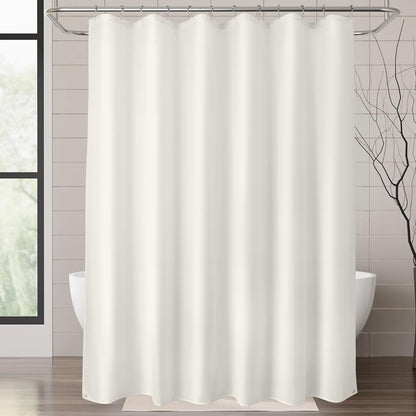 Waterproof Fabric Shower Curtain Liner Washable, Cloth Shower Liner with Magnets, White Shower Liner Soft Fabric, Lightweight Shower Curtain Liner, 70x72 Inches